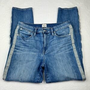 J. Crew Women Jeans Tuxedo Side Stripes. Size 30T.